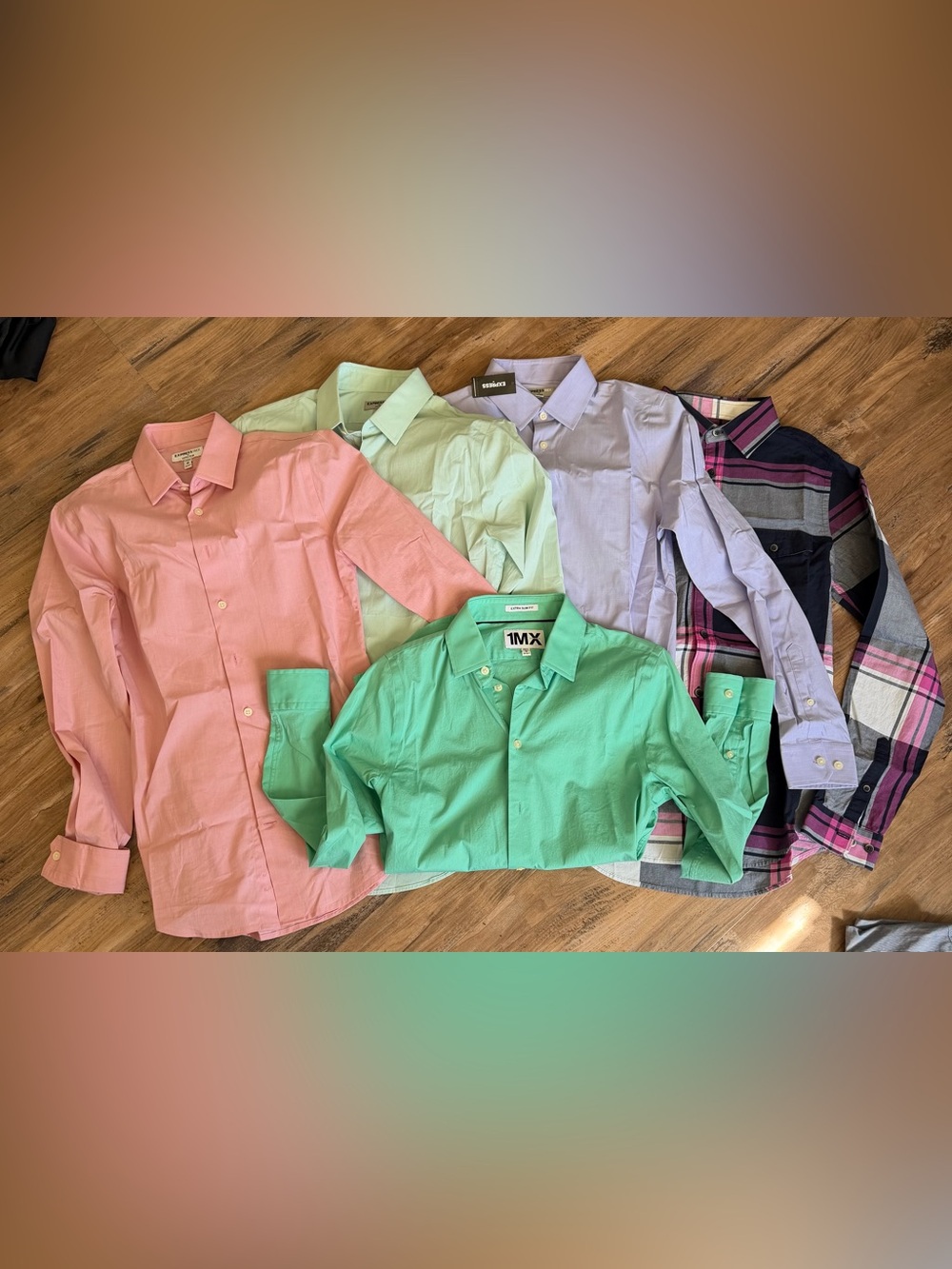5 item set Express button down dress work shirts